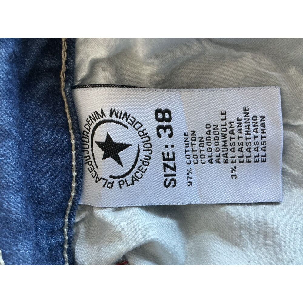 Original Vintage Hand Crafted Place Du Jour Denim Jeans Size 38 European - Picture 7 of 8